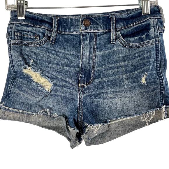 Hollister Short-Shorts High Rise Cut Off Denim Shorts - Picture 1 of 5